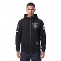 NFL LAS VEGAS RAIDERS CLASSIC CHENILLE CHANDAIL À CAPUCHON À GLISSIÈRE POUR HOMME (NOIR)