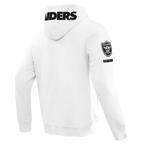 NFL LAS VEGAS RAIDERS CLASSIC CHENILLE CHANDAIL À CAPUCHON À GLISSIÈRE POUR HOMME (BLANC)