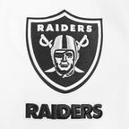 NFL LAS VEGAS RAIDERS CLASSIC CHENILLE CHANDAIL À CAPUCHON À GLISSIÈRE POUR HOMME (BLANC)