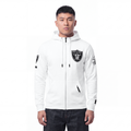 NFL LAS VEGAS RAIDERS CLASSIC CHENILLE CHANDAIL À CAPUCHON À GLISSIÈRE POUR HOMME (BLANC)