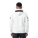 NFL LAS VEGAS RAIDERS CLASSIC CHENILLE CHANDAIL À CAPUCHON À GLISSIÈRE POUR HOMME (BLANC)