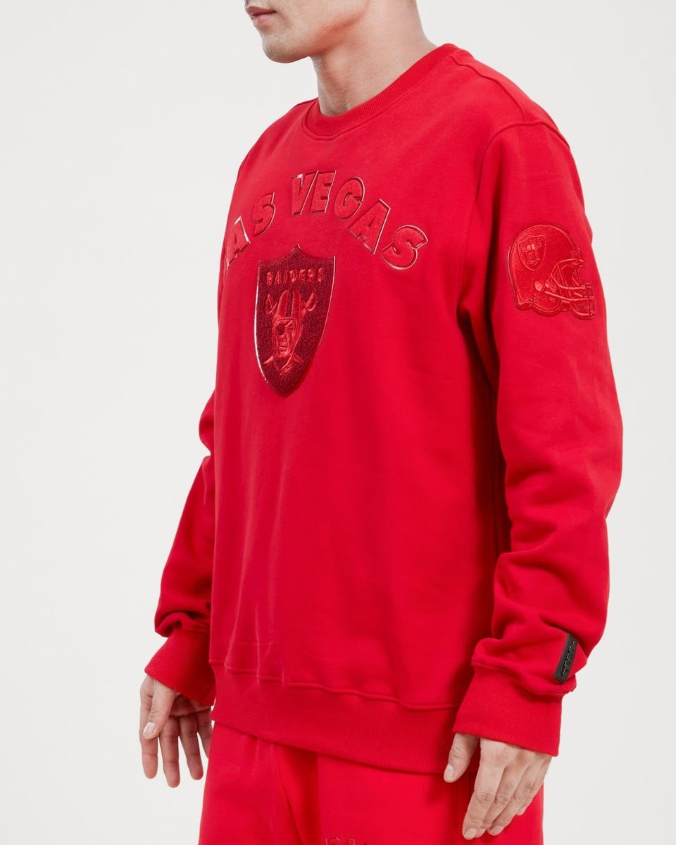 NFL LAS VEGAS RAIDERS CLASSIC TRIPLE RED MEN'S CREWNECK (TRIPLE RED)