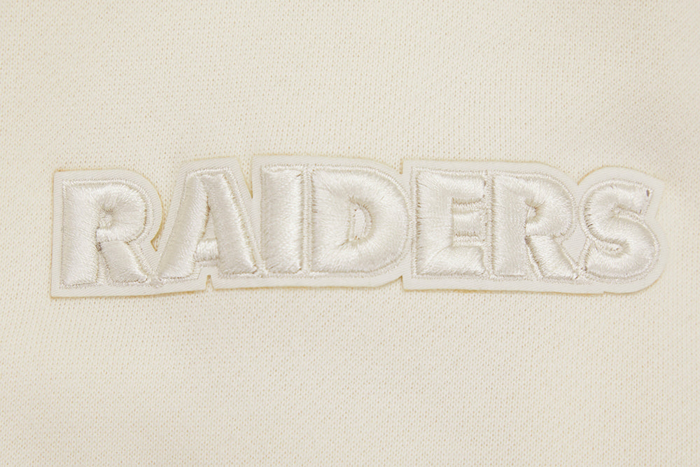 NFL LAS VEGAS RAIDERS NEUTRAL CHANDAIL À CAPUCHON EN MOLLETON À ÉPAULES TOMBANTES (COQUILLE D'ŒUF)