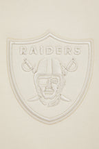 NFL LAS VEGAS RAIDERS NEUTRAL CHANDAIL À CAPUCHON EN MOLLETON À ÉPAULES TOMBANTES (COQUILLE D'ŒUF)