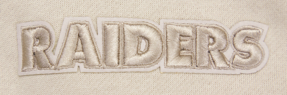 NFL LAS VEGAS RAIDERS NEUTRAL CHANDAIL À CAPUCHON EN MOLLETON À ÉPAULES TOMBANTES (TAUPE)