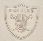 NFL LAS VEGAS RAIDERS NEUTRAL CHANDAIL À CAPUCHON EN MOLLETON À ÉPAULES TOMBANTES (TAUPE)