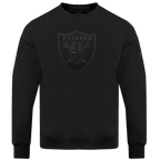 NFL LAS VEGAS RAIDERS NEUTRAL DROP SHOULDER FLEECE CREWNECK (BLACK)