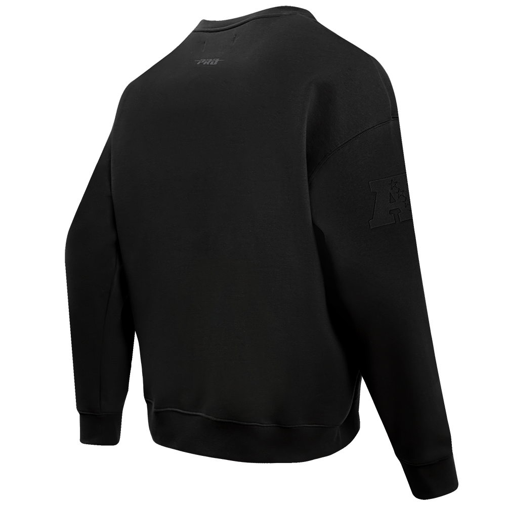 NFL LAS VEGAS RAIDERS NEUTRAL DROP SHOULDER FLEECE CREWNECK (BLACK)