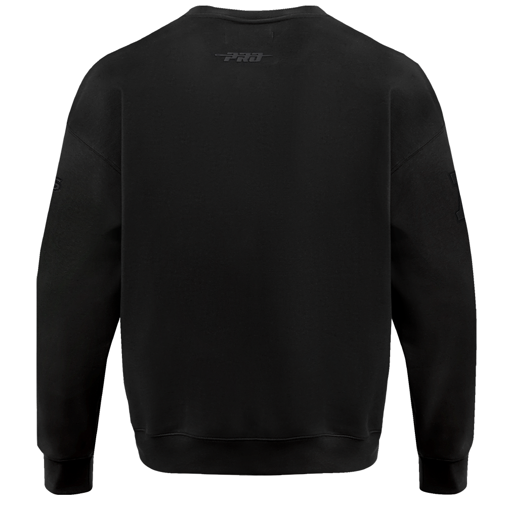 NFL LAS VEGAS RAIDERS NEUTRAL DROP SHOULDER FLEECE CREWNECK (BLACK)