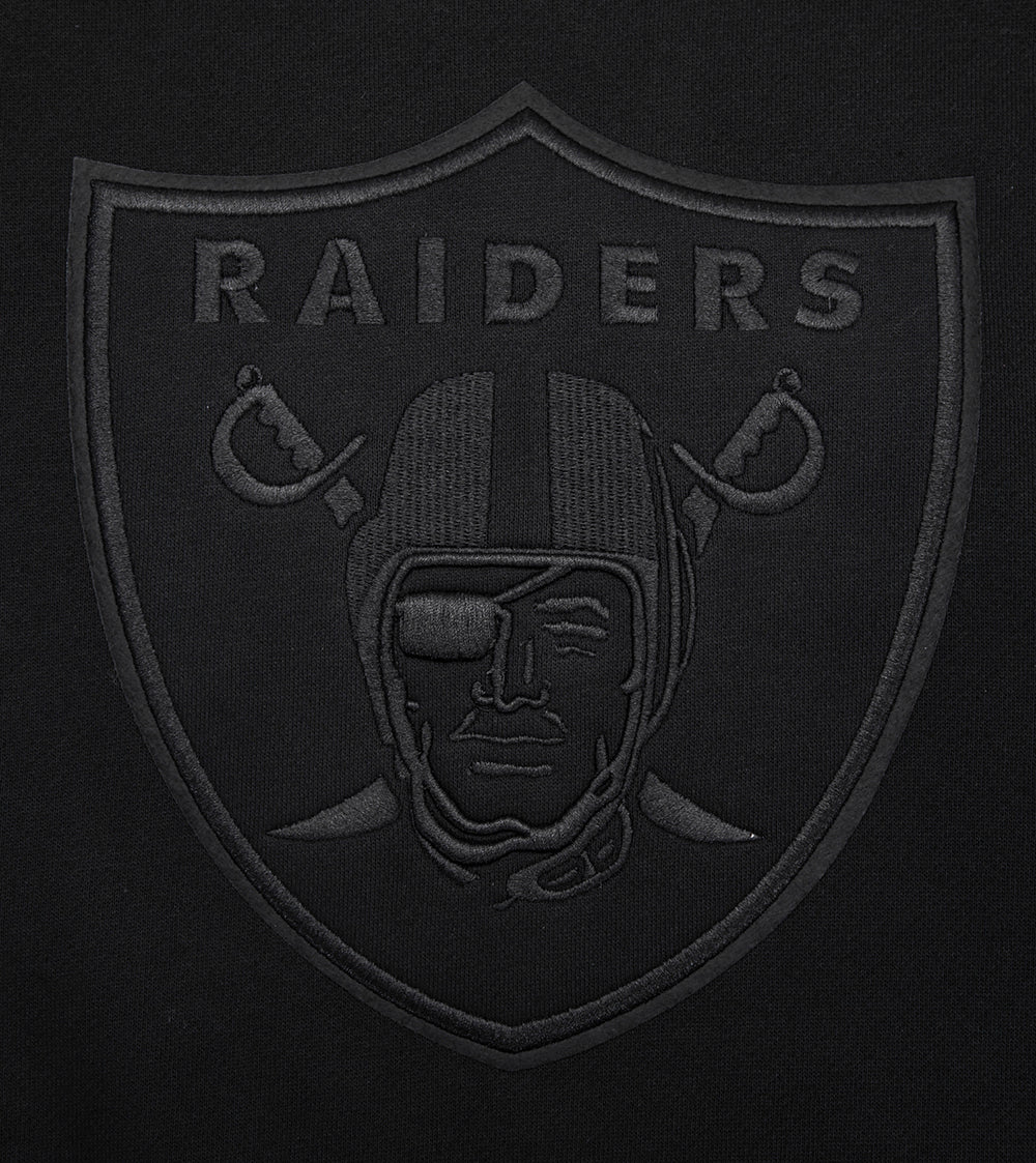 NFL LAS VEGAS RAIDERS NEUTRAL DROP SHOULDER FLEECE CREWNECK (BLACK)