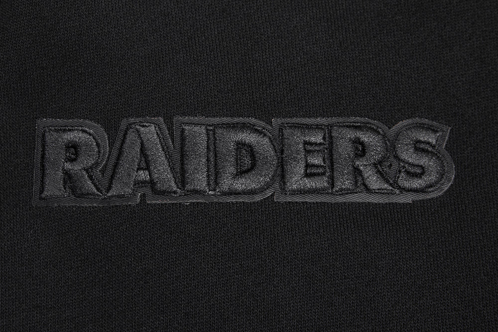 NFL LAS VEGAS RAIDERS NEUTRAL DROP SHOULDER FLEECE CREWNECK (BLACK)