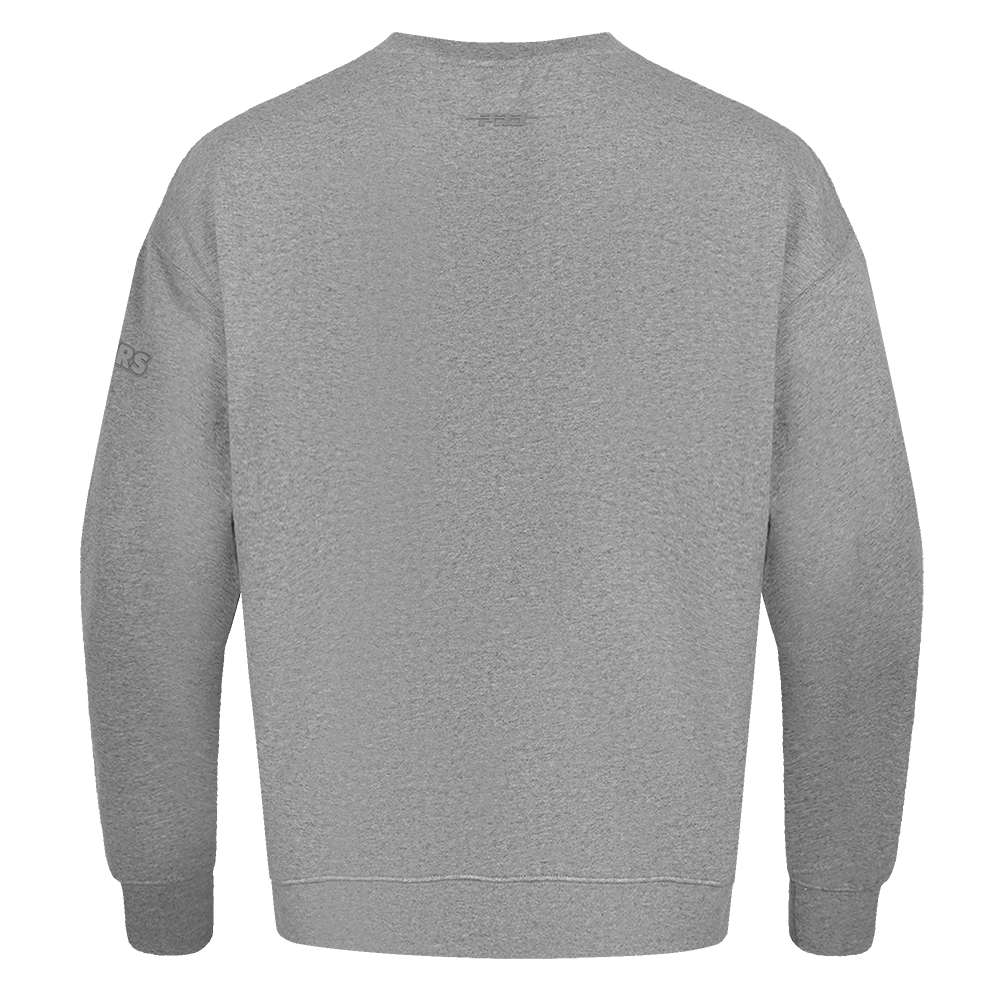 NFL LAS VEGAS RAIDERS NEUTRAL MEN'S DROP SHOULDER FLEECE CREWNECK (DARK HEATHER GRAY)