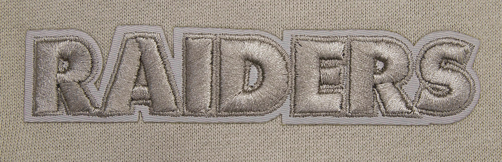 NFL LAS VEGAS RAIDERS NEUTRAL CHANDAIL À COL ROND EN MOLLETON À ÉPAULES TOMBANTES (TAUPE)