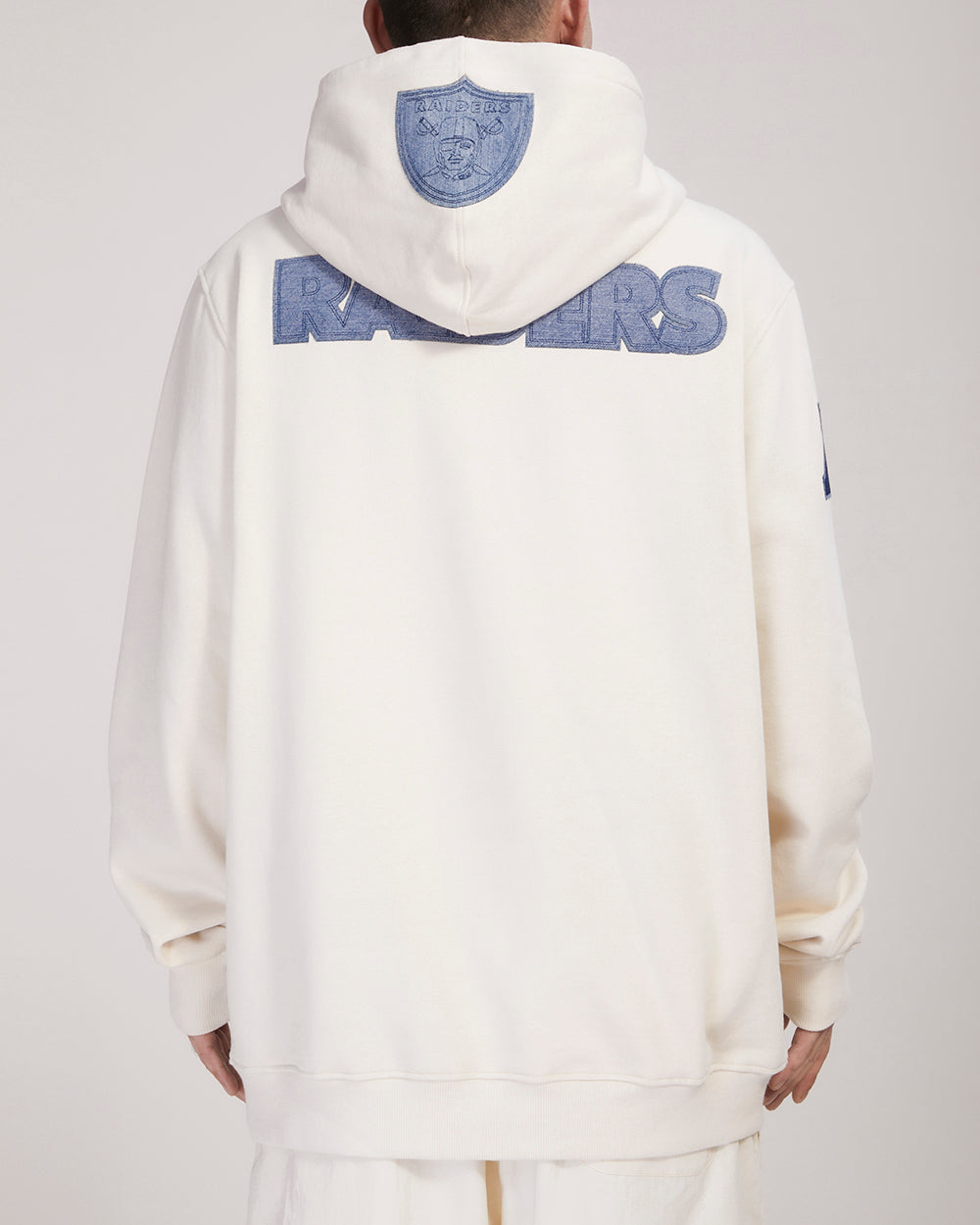 NFL LAS VEGAS RAIDERS VARSITY BLUES MEN'S PULLOVER HOODIE (LINEN)