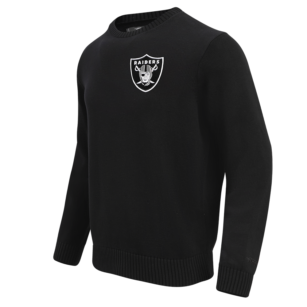 NFL LAS VEGAS RAIDERS CLASSIC MEN'S CREWNECK SWEATER (BLACK)