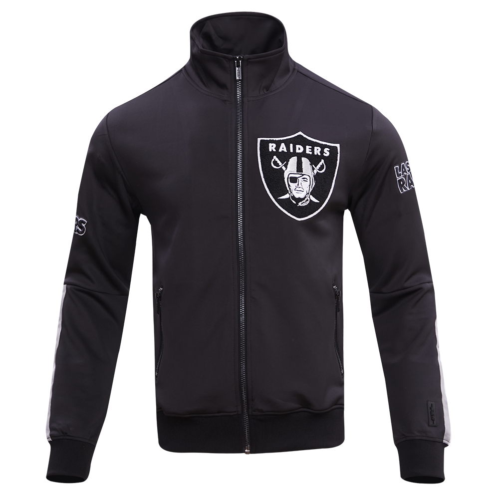 NFL OAKLAND RAIDERS CLASSIC MEN'S DK TRACK JACKET (BLACK)
