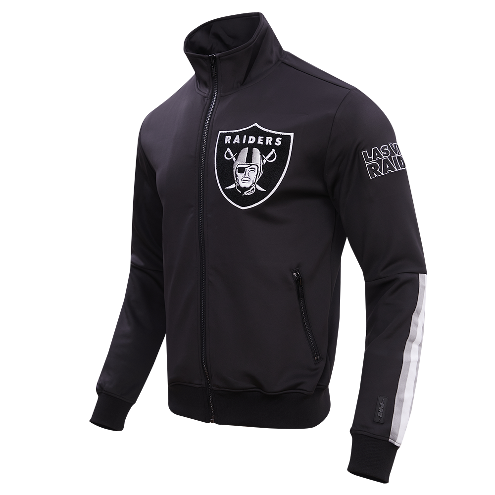 NFL OAKLAND RAIDERS CLASSIC MEN'S DK TRACK JACKET (BLACK)