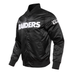 NFL LAS VEGAS RAIDERS BLOUSON EN SATIN À GRAND LOGO POUR HOMME (NOIR)