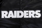 NFL LAS VEGAS RAIDERS BLOUSON EN SATIN À GRAND LOGO POUR HOMME (NOIR)