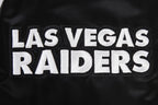 NFL LAS VEGAS RAIDERS BLOUSON EN SATIN À GRAND LOGO POUR HOMME (NOIR)