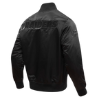 NFL LAS VEGAS RAIDERS TRIPLE BLACK BLOUSON EN SATIN POUR HOMME (NOIR HOMME)