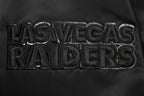 NFL LAS VEGAS RAIDERS TRIPLE BLACK BLOUSON EN SATIN POUR HOMME (NOIR HOMME)