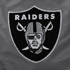 NFL LAS VEGAS RAIDERS SOUVENIR MEN'S SATIN JACKET (GRAY)