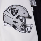 NFL LAS VEGAS RAIDERS CITY ARCH BLOUSON COLLÉGIAL EN LAINE POUR HOMME (NOIR/BLANC M60030)