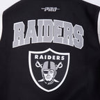 NFL LAS VEGAS RAIDERS CITY ARCH BLOUSON COLLÉGIAL EN LAINE POUR HOMME (NOIR/BLANC M60030)