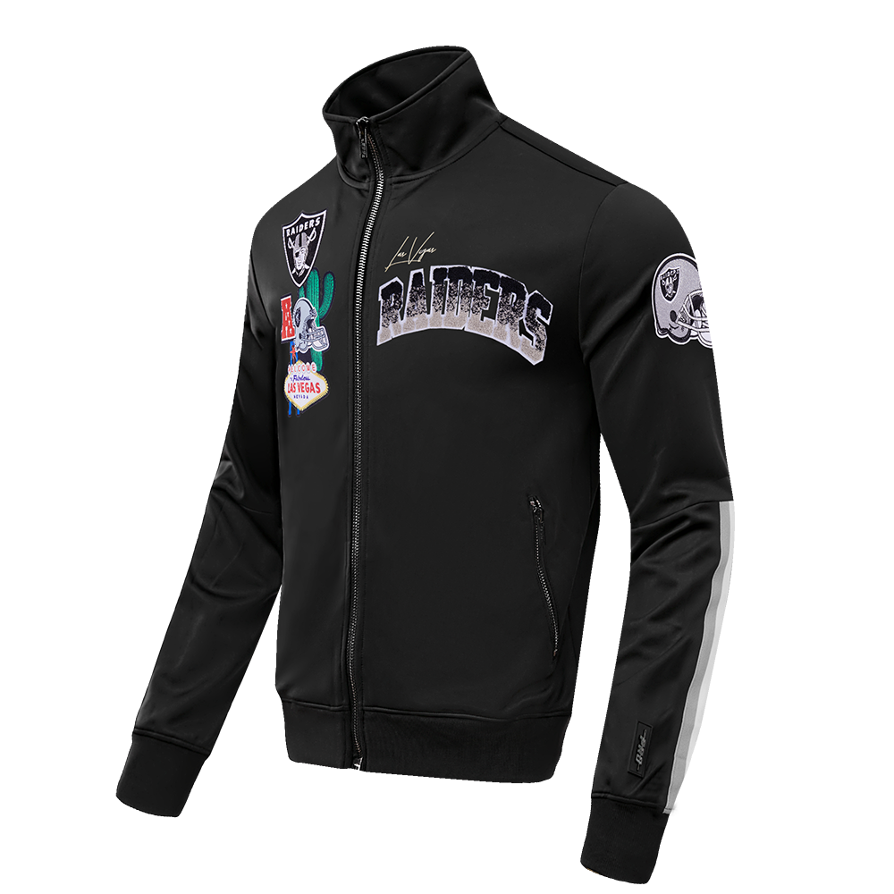 NFL LAS VEGAS RAIDERS HOMETOWN MEN'S TRACK JACKET (BLACK)