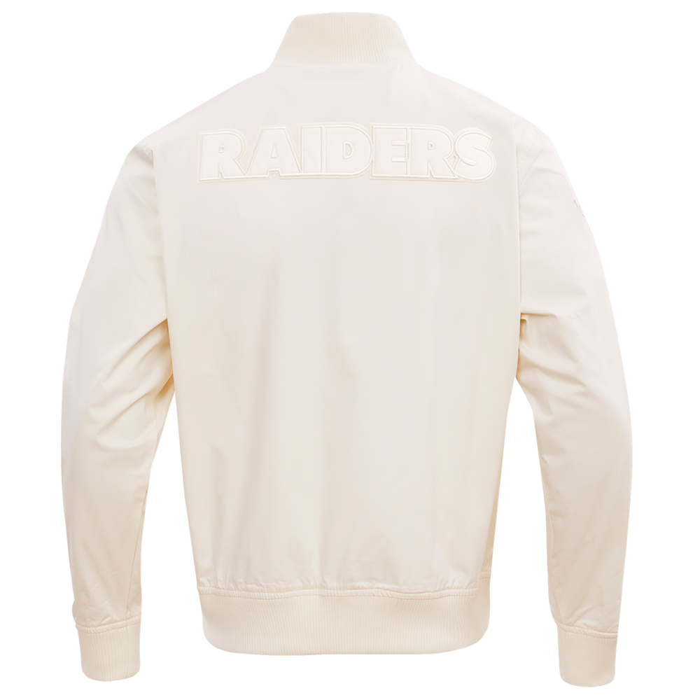 NFL LAS VEGAS RAIDERS NEUTRAL MEN'S TWILL JACKET (EGGSHELL)
