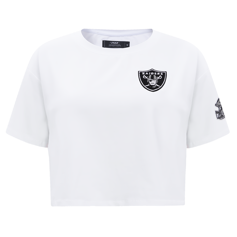 NFL LAS VEGAS RAIDERS CLASSIC T-SHIRT À COUPE CARRÉE POUR FEMME (BLANC)