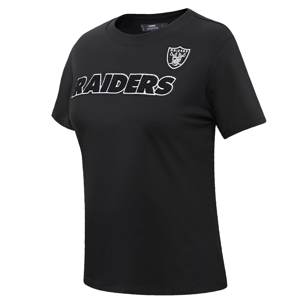 NFL LAS VEGAS RAIDERS CLASSIC SHORT SLEEVE WOMEN'S SLIM FIT TEE (BLACK)