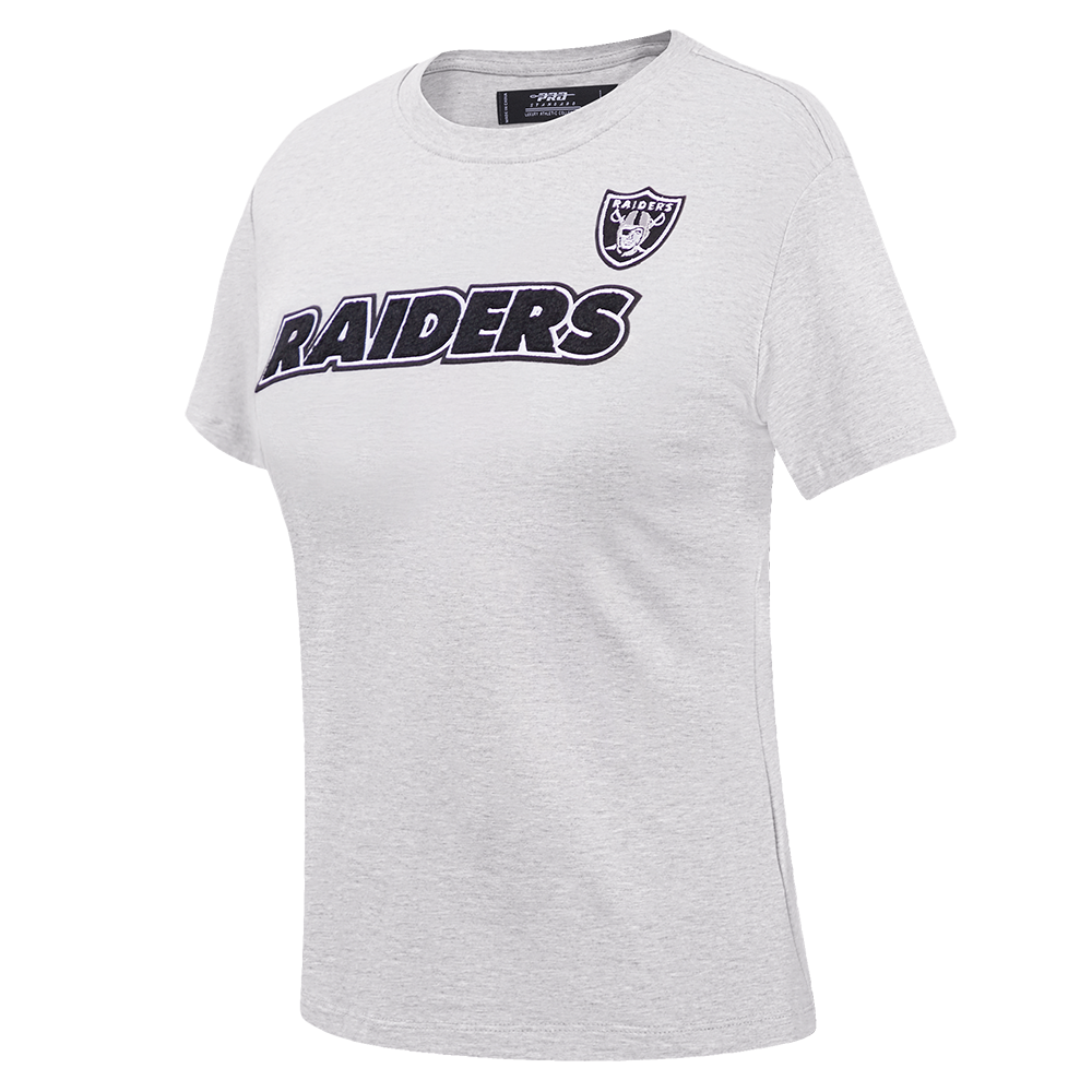 NFL LAS VEGAS RAIDERS CLASSIC SHORT SLEEVE WOMEN'S SLIM FIT TEE (HEATHER GREY)