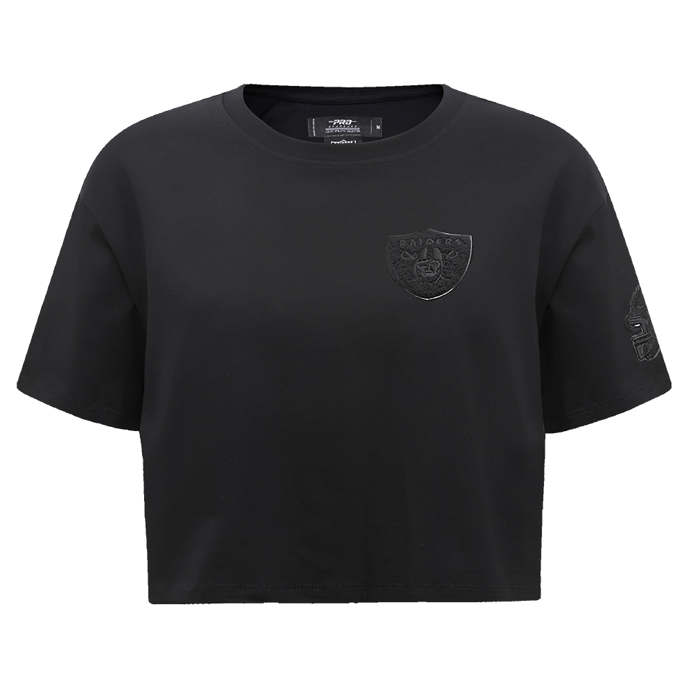 NFL LAS VEGAS RAIDERS TRIPLE BLACK WOMEN'S BOXY TEE (TRIPLE BLACK)