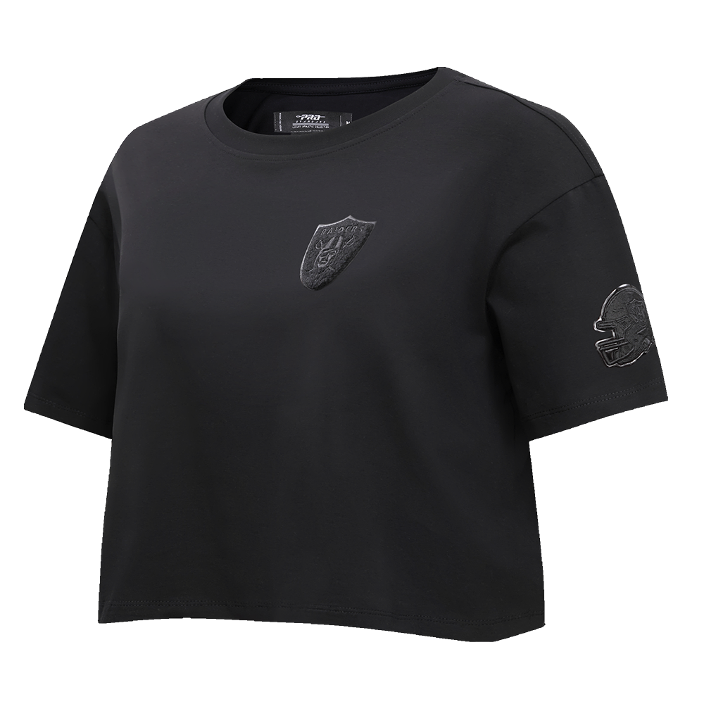 NFL LAS VEGAS RAIDERS TRIPLE BLACK WOMEN'S BOXY TEE (TRIPLE BLACK)