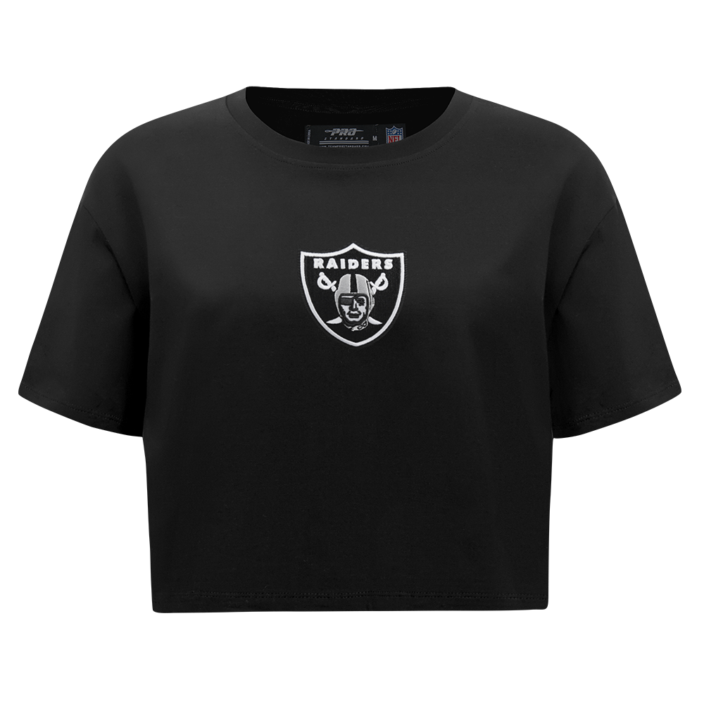 NFL LAS VEGAS RAIDERS WINGSPAN WOMEN'S SJ BOXY TEE (BLACK)