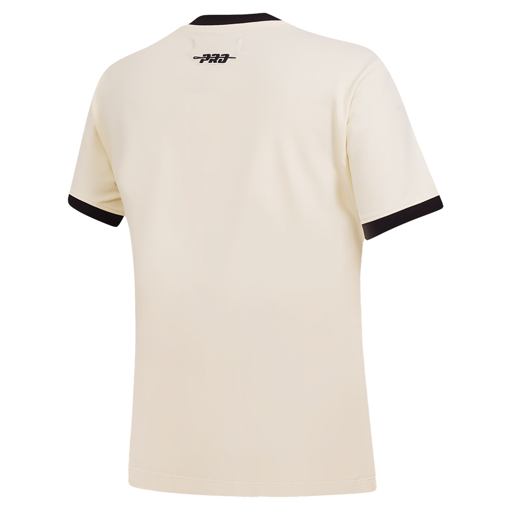 NFL LAS VEGAS RAIDERS RETRO CASCADE WOMEN'S RINGER TEE (EGGSHELL/ BLACK)