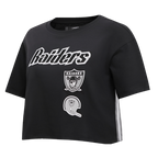 NFL OAKLAND RAIDERS RETRO CLASSIC WOMEN'S BOXY TEE (BLACK)