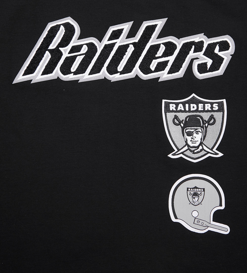 NFL OAKLAND RAIDERS RETRO CLASSIC WOMEN'S BOXY TEE (BLACK)