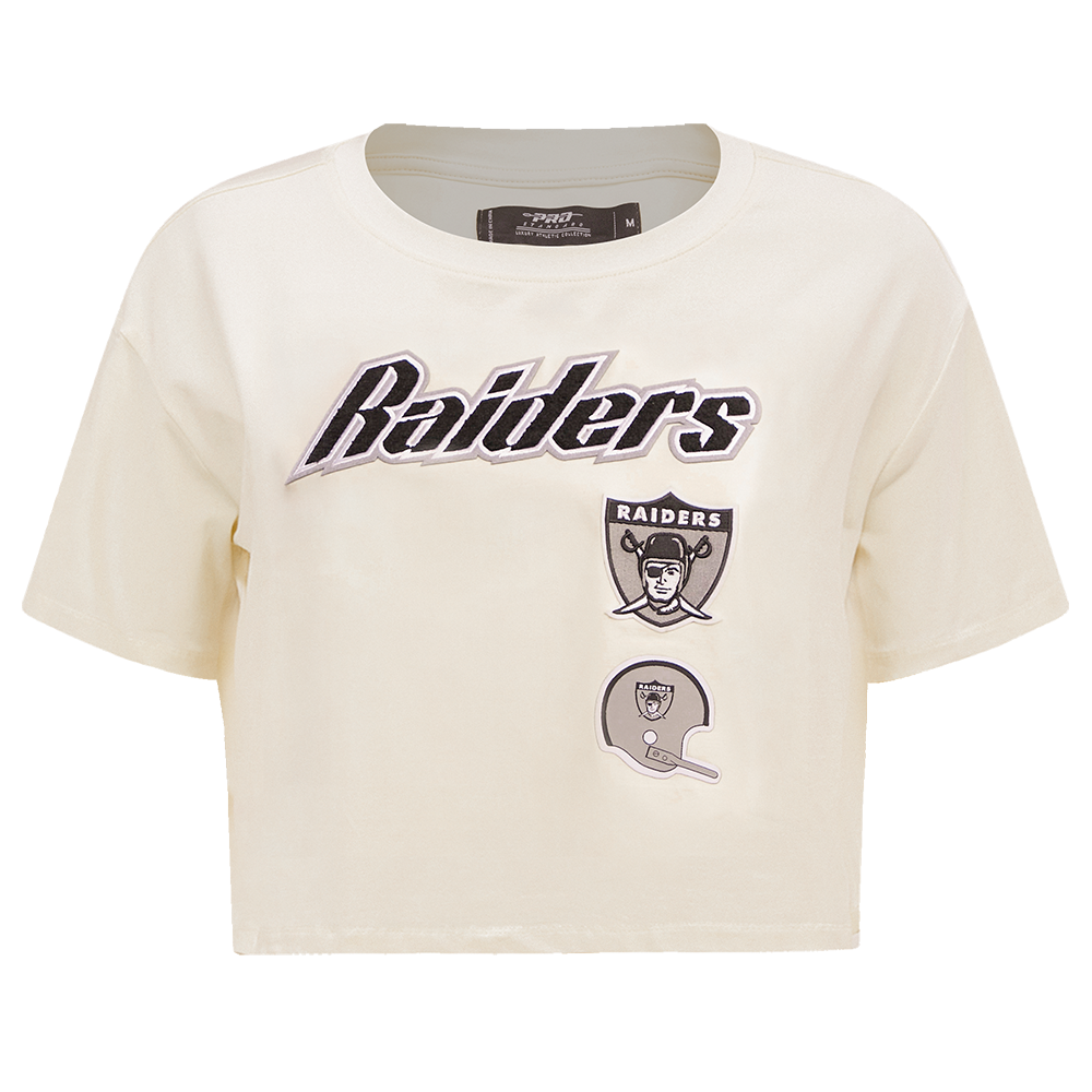 NFL OAKLAND RAIDERS RETRO CLASSIC WOMEN'S BOXY TEE (EGGSHELL)
