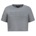 NFL LAS VEGAS RAIDERS NEUTRAL T-SHIRT EN JERSEY SIMPLE À COUPE CARRÉE (GRIS CHINÉ FONCÉ)