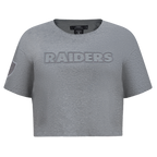 NFL LAS VEGAS RAIDERS NEUTRAL T-SHIRT EN JERSEY SIMPLE À COUPE CARRÉE (GRIS CHINÉ FONCÉ)
