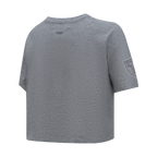 NFL LAS VEGAS RAIDERS NEUTRAL T-SHIRT EN JERSEY SIMPLE À COUPE CARRÉE (GRIS CHINÉ FONCÉ)