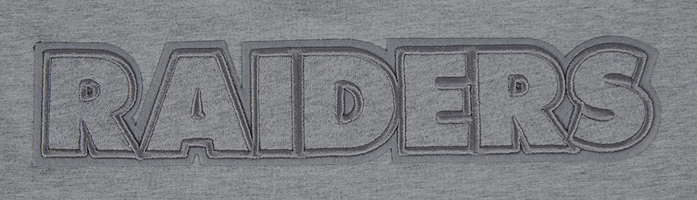NFL LAS VEGAS RAIDERS NEUTRAL T-SHIRT EN JERSEY SIMPLE À COUPE CARRÉE (GRIS CHINÉ FONCÉ)