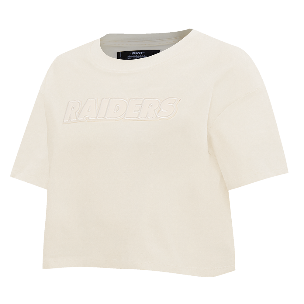 NFL LAS VEGAS RAIDERS NEUTRAL WOMEN'S BOXY TEE (EGGSHELL)