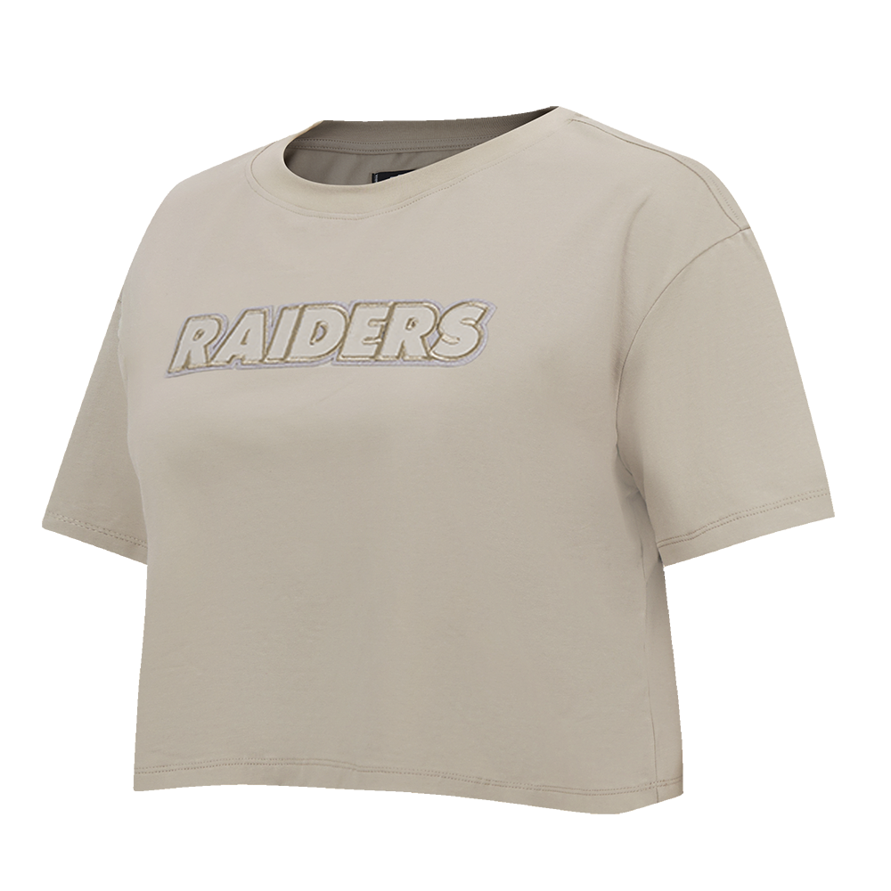 NFL LAS VEGAS RAIDERS NEUTRAL WOMEN'S BOXY TEE (TAUPE)