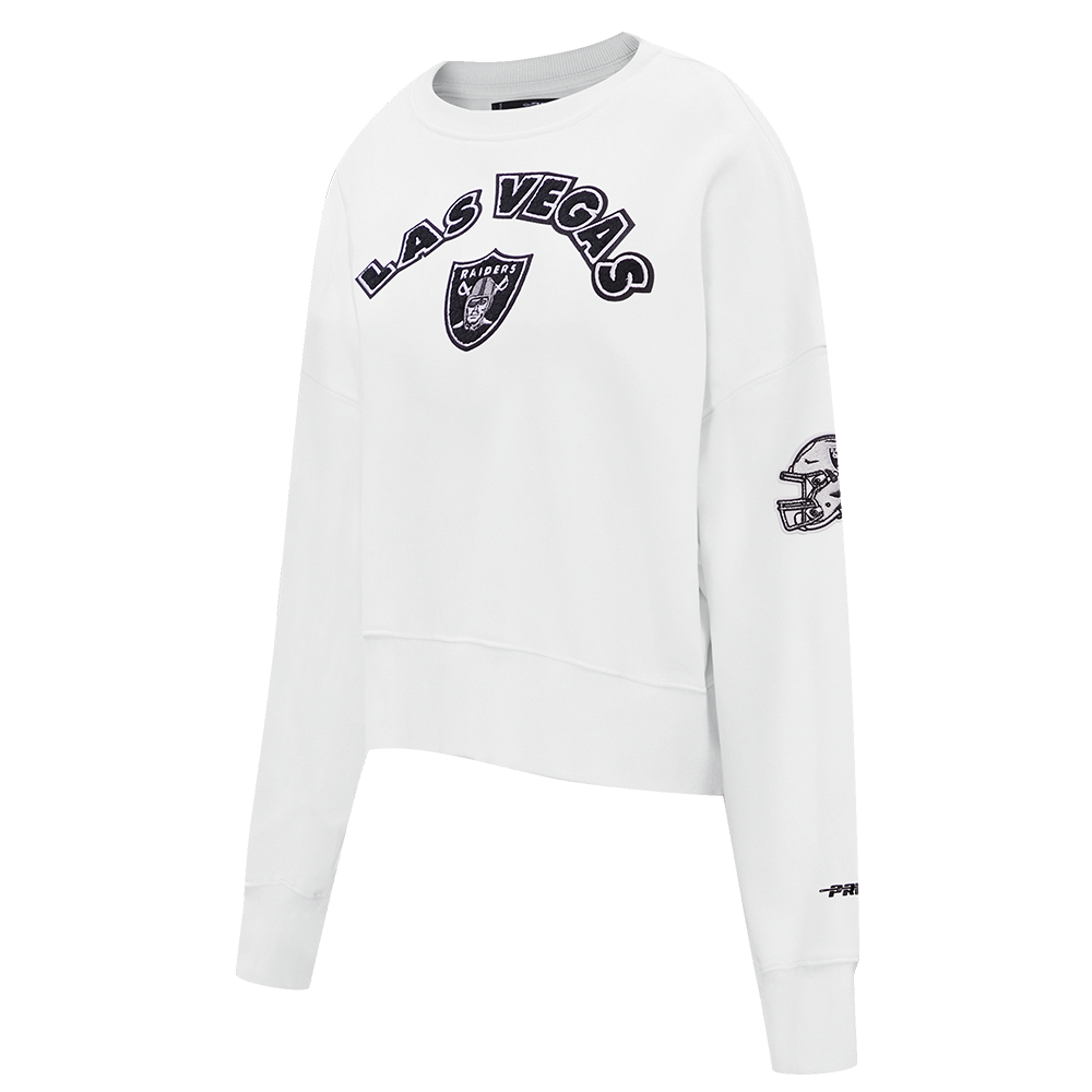 NFL LAS VEGAS RAIDERS CLASSIC WOMEN'S CREWNECK (WHITE)