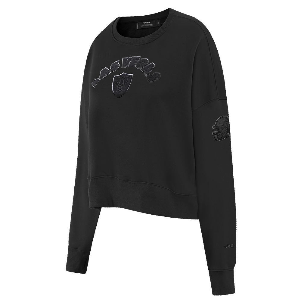 NFL LAS VEGAS RAIDERS TRIPLE BLACK WOMEN'S CREWNECK (TRIPLE BLACK)