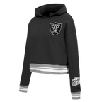 NFL LAS VEGAS RAIDERS CHANDAIL À CAPUCHON MASHUP COURT CÔTELÉ POUR FEMME (NOIR/GRIS)